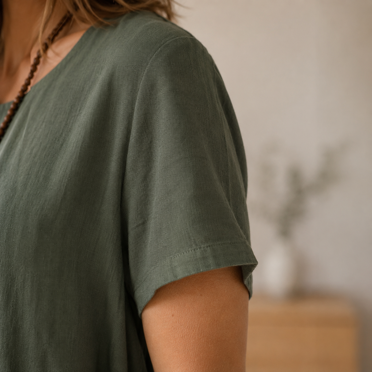 Leinen-Sommerkleid Mira – Lockerer Schnitt mit Taschen