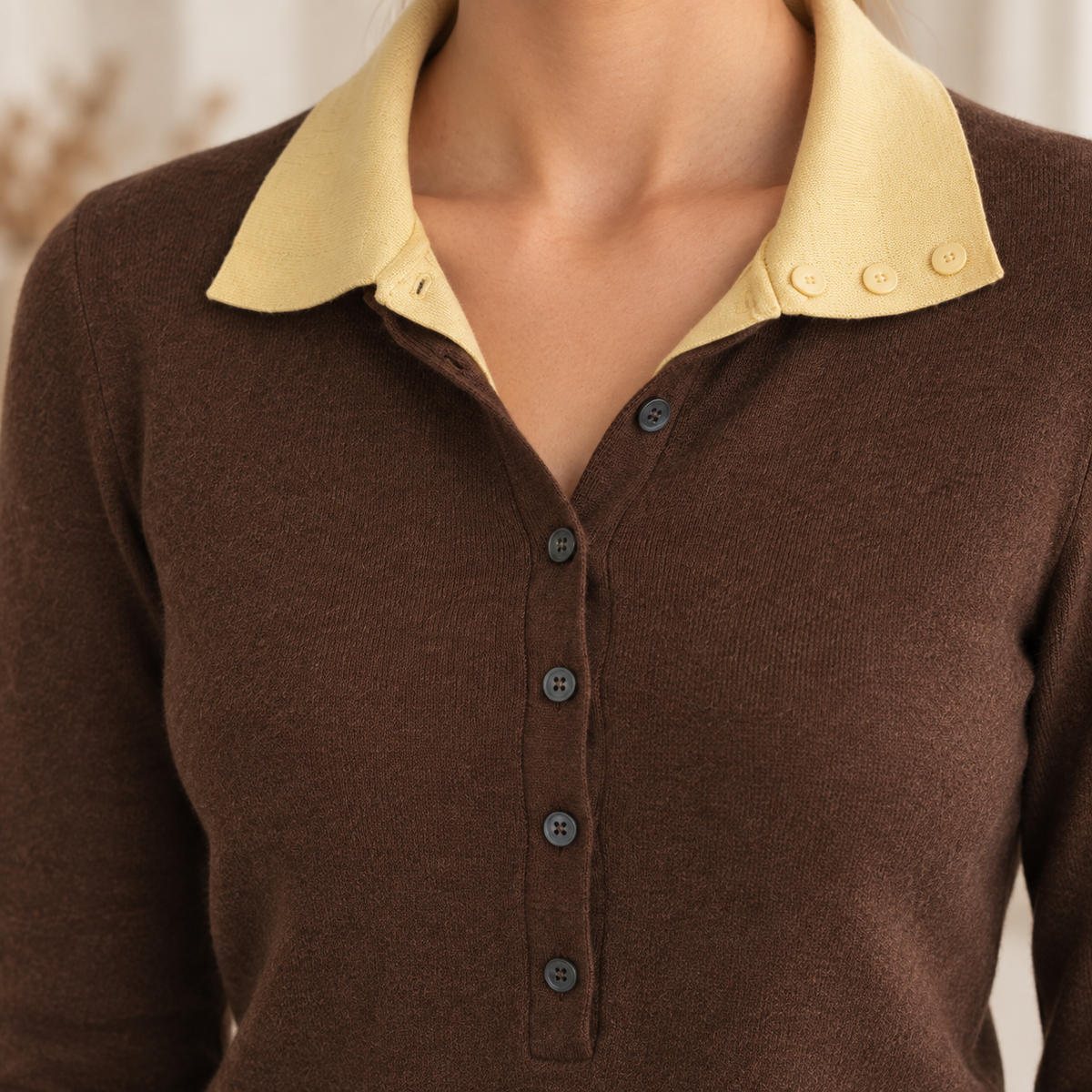 Pullover Verena – Zweiteiler-Optik mit Kragen