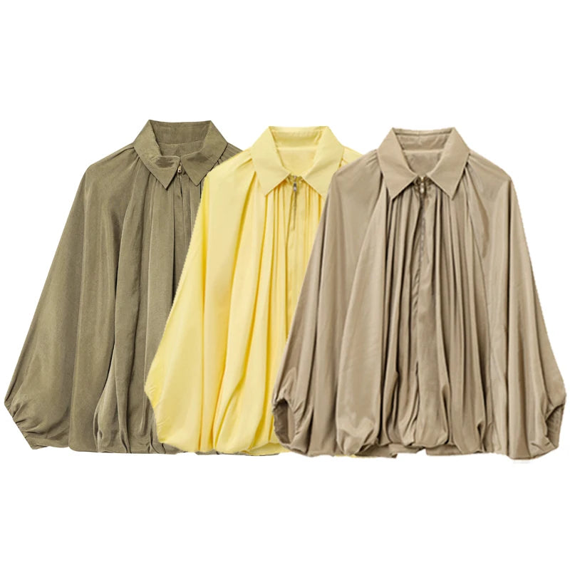 Oversize-Hemdbluse Lotte – Puffärmel & Ballonsaum