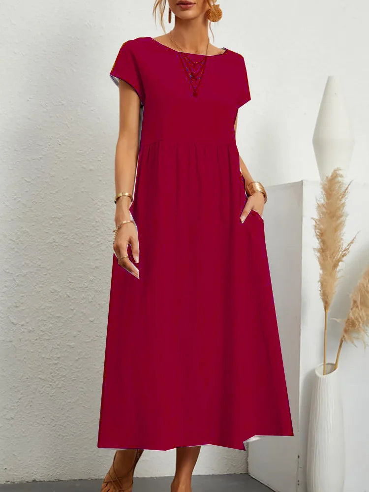 Sommerkleid Annika – Weite A-Linie mit Taschen