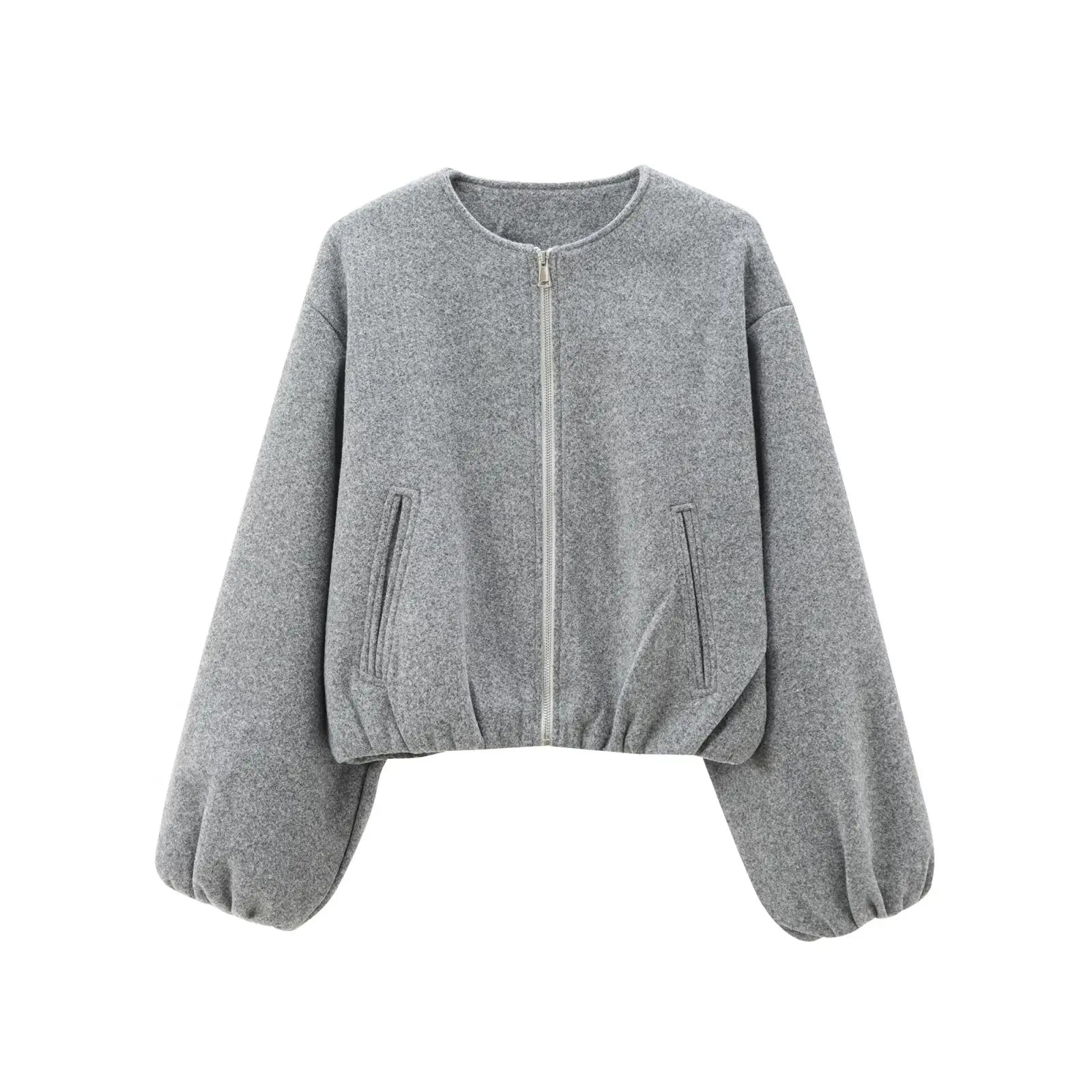 Fleece-Bomber Nele – Cropped mit Zipper