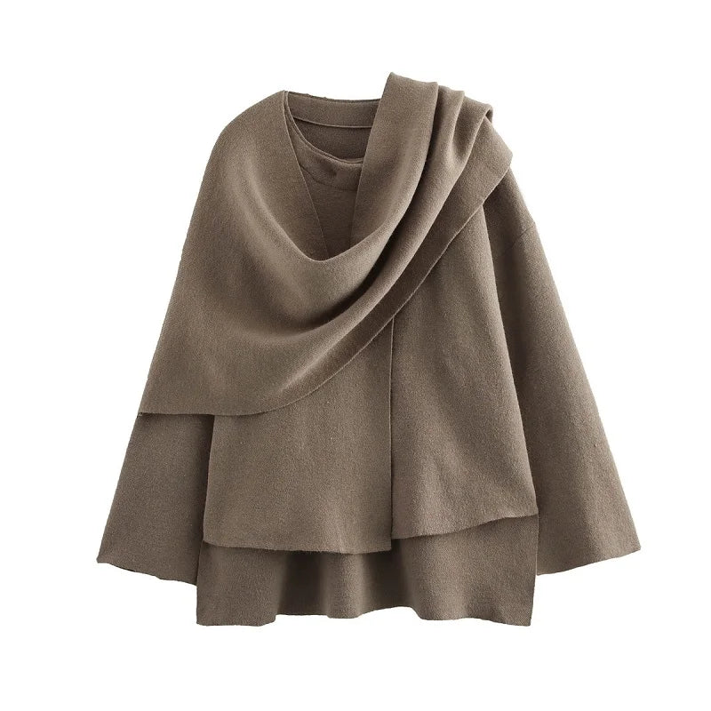Strickpullover Carla – Schalkragen im Oversize-Look