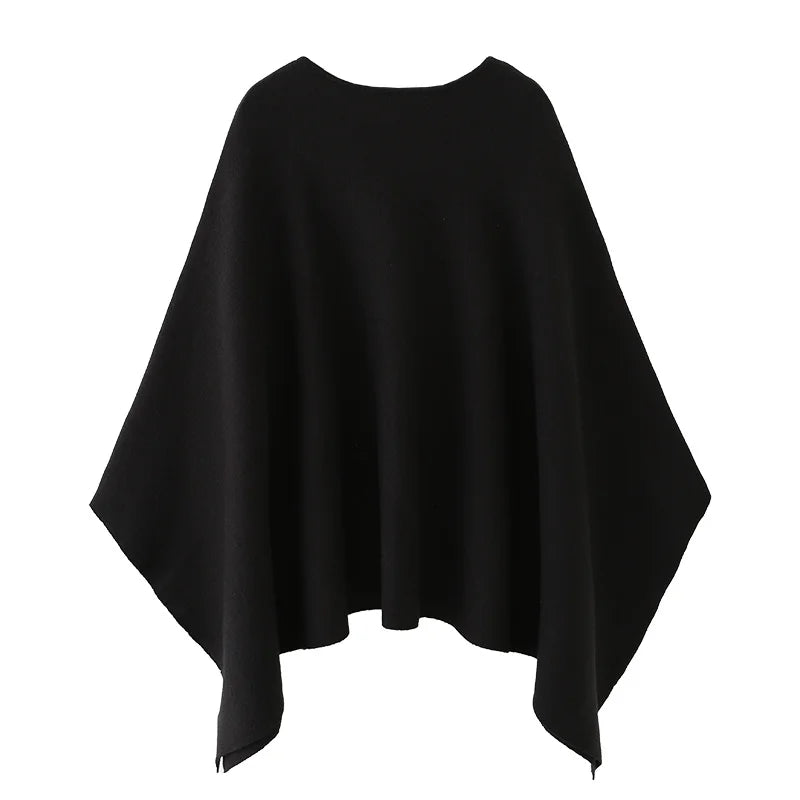 Strick-Cape Solveig – oversized & weich fließend