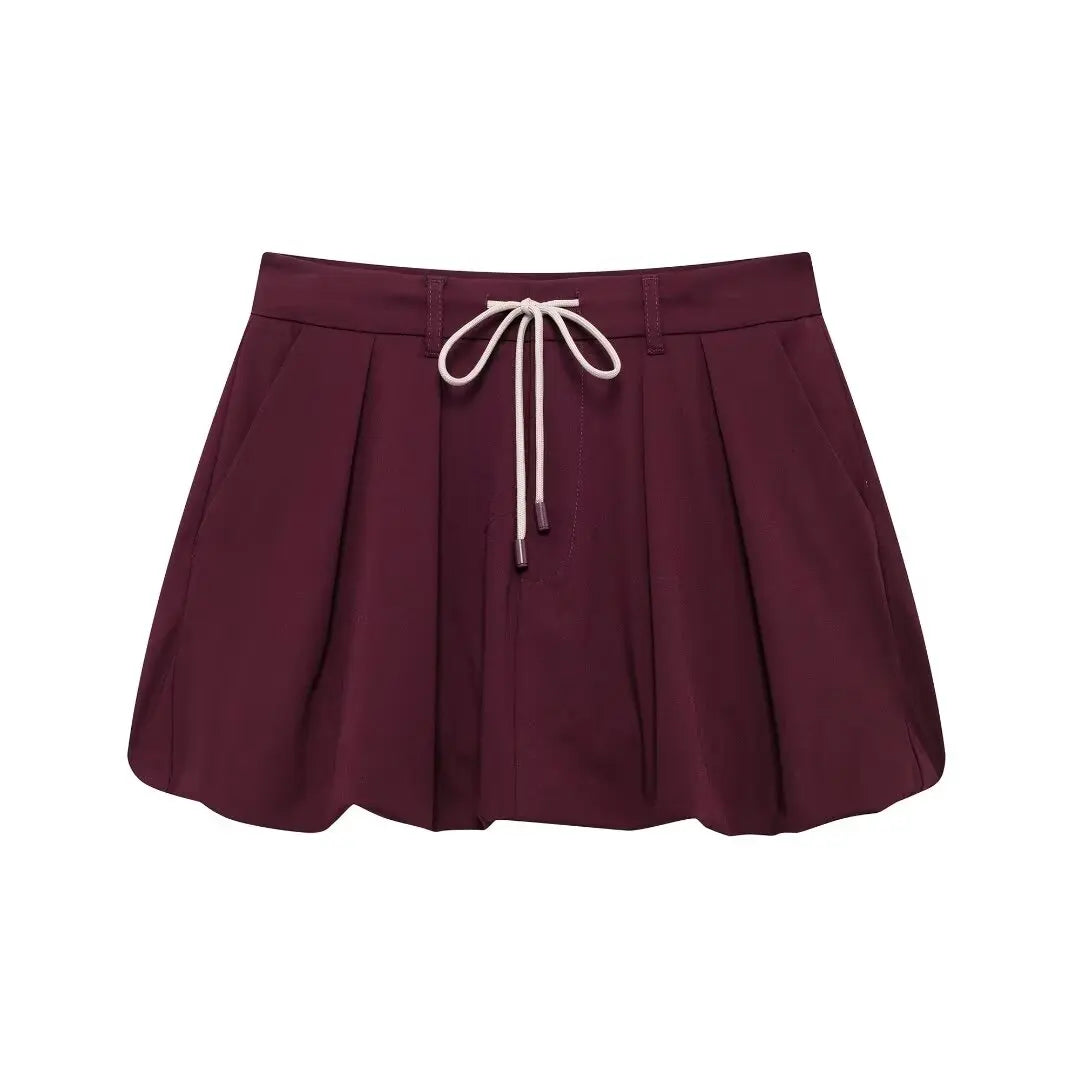 Zip-Blouson Romina – locker & cropped in Bordeaux