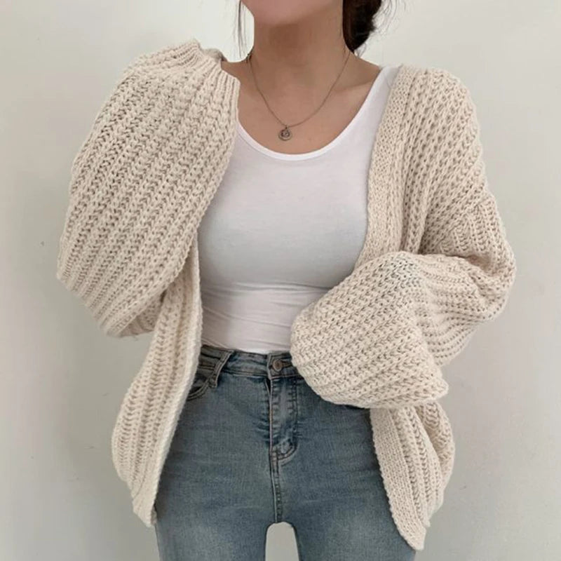 Grobstrick-Cardigan Maja – Oversized & Offen