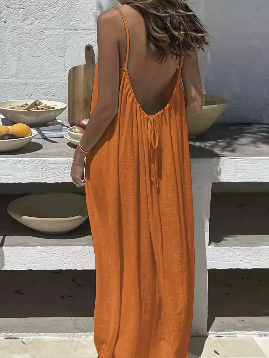 Träger-Maxikleid Saskia – Luftig & lang geschnitten