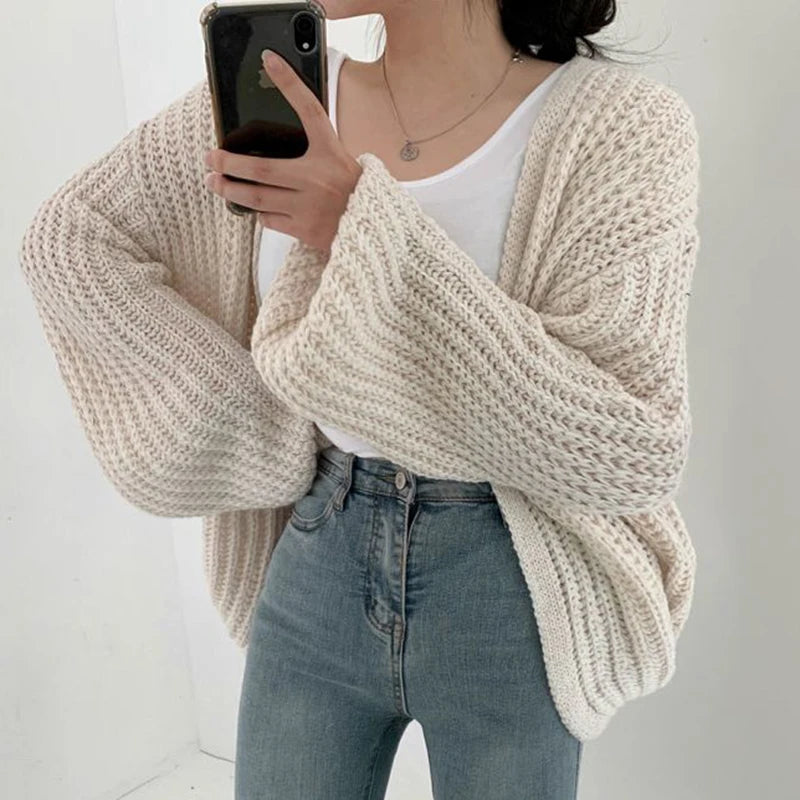 Grobstrick-Cardigan Maja – Oversized & Offen