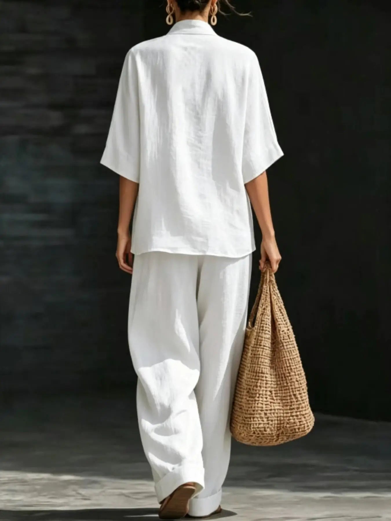 Loungewear-Set Lina – Bluse & weite Hose