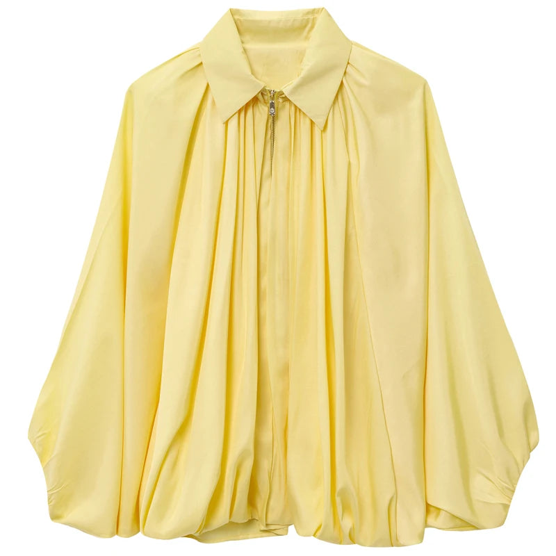 Oversize-Hemdbluse Lotte – Puffärmel & Ballonsaum