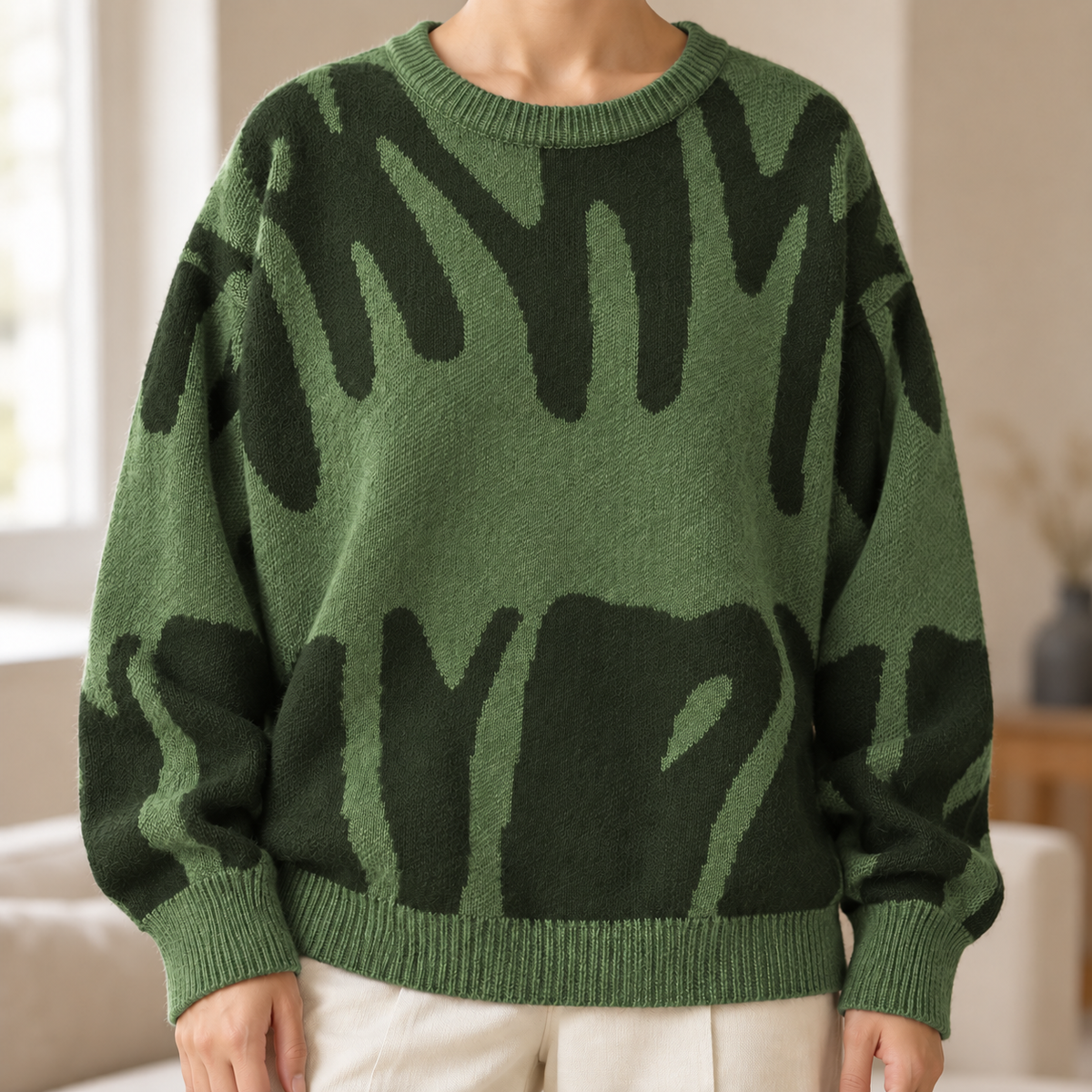 Jacquard-Pullover Ottilie – Grafisch & Gemütlich