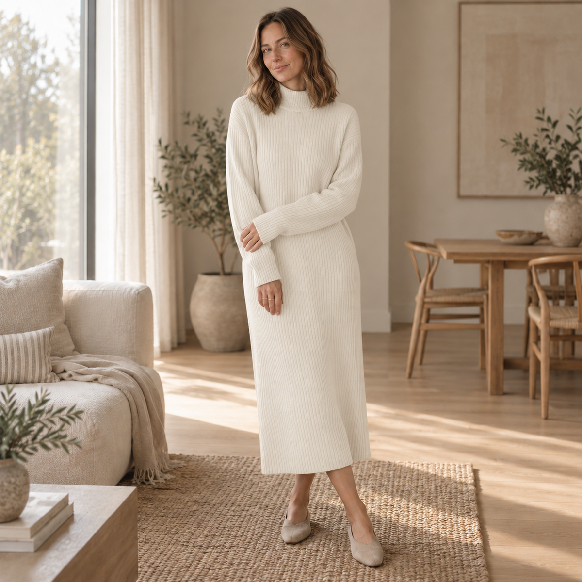 Maxi-Strickkleid Karin – Lang & Locker