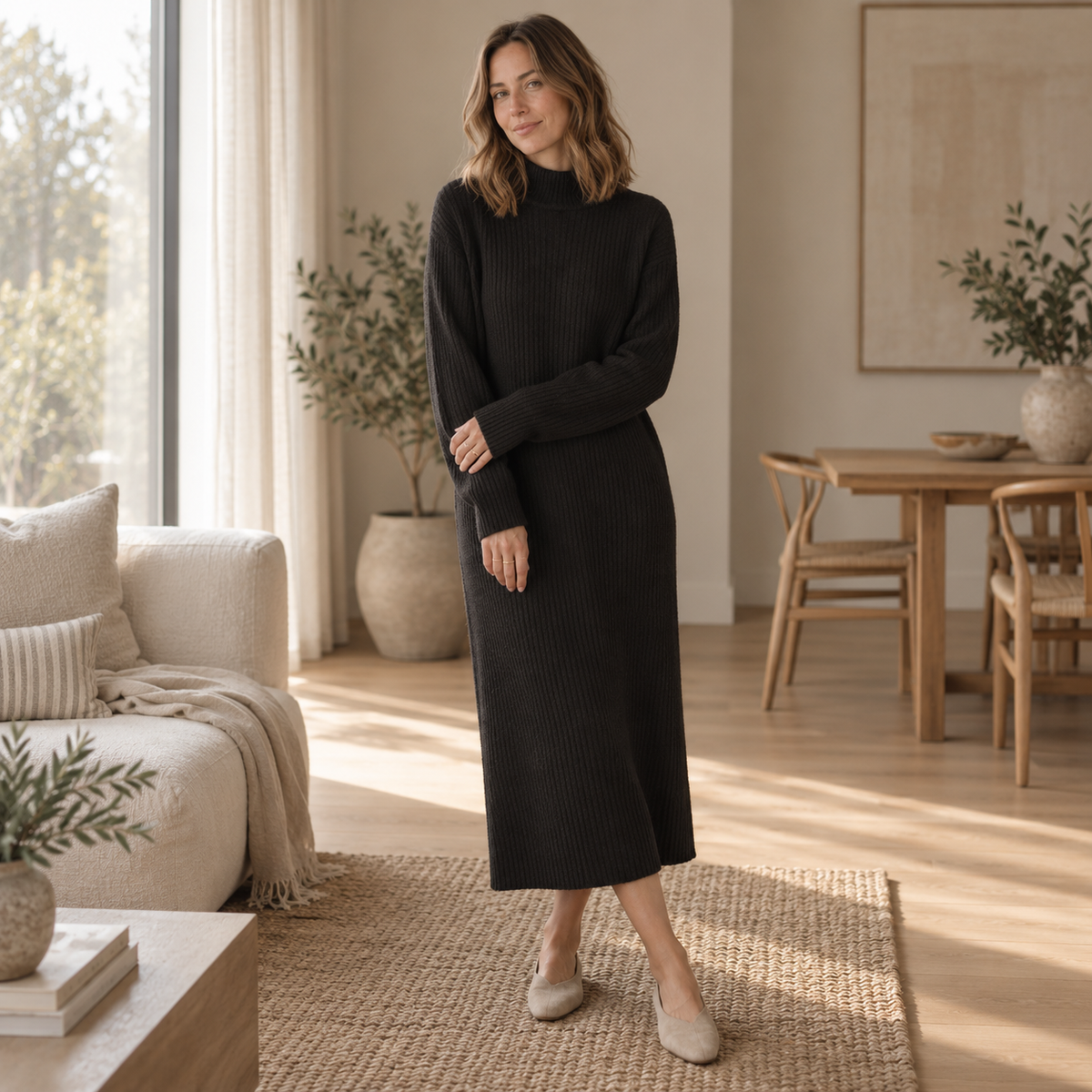 Maxi-Strickkleid Karin – Lang & Locker