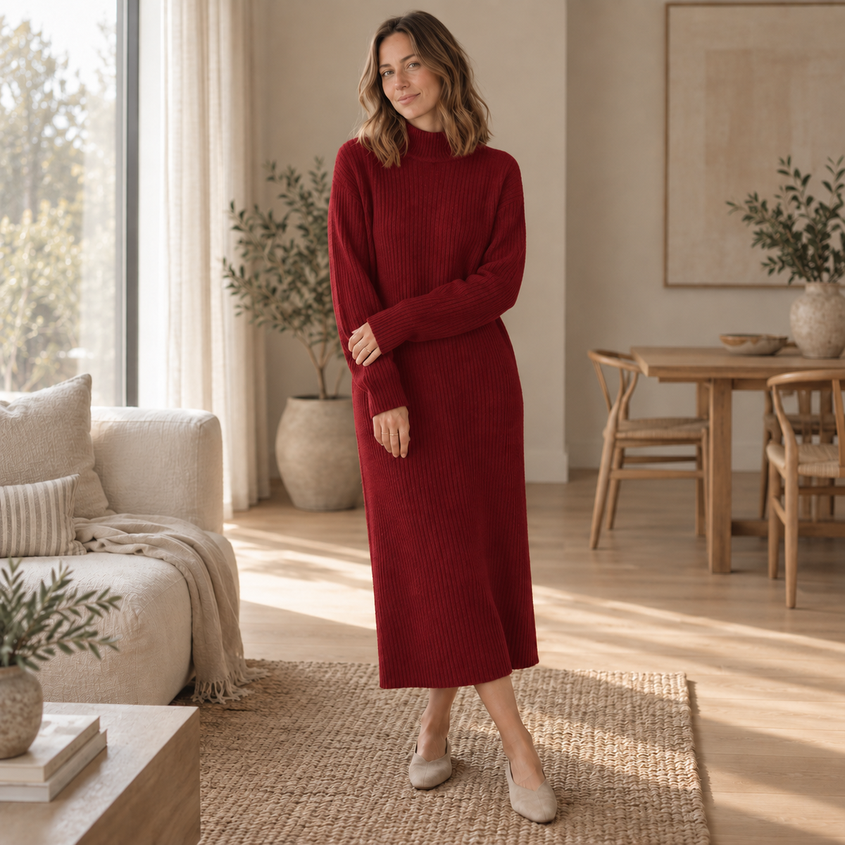 Maxi-Strickkleid Karin – Lang & Locker