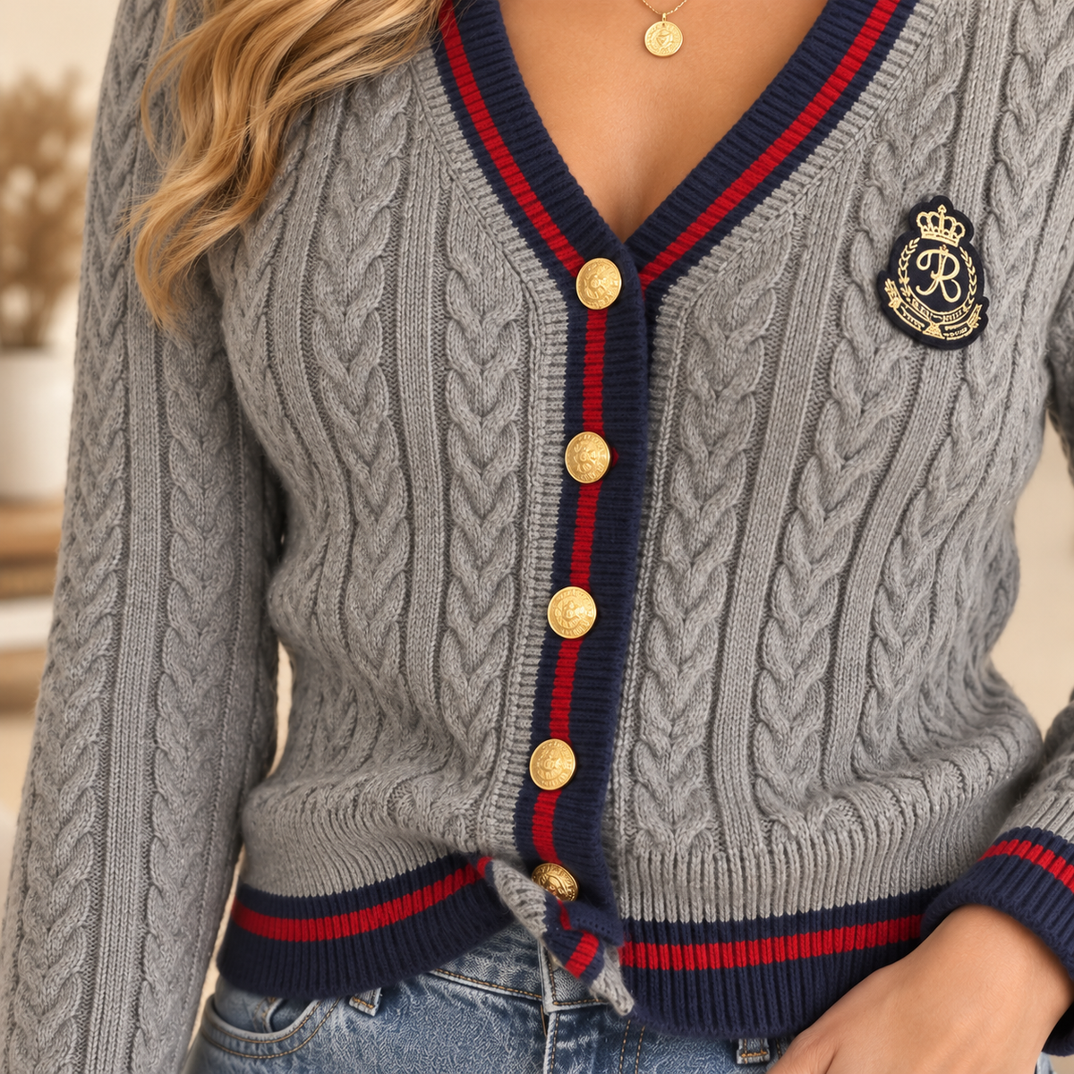 Twist-Pullover Annelie – Weich im V-Ausschnitt