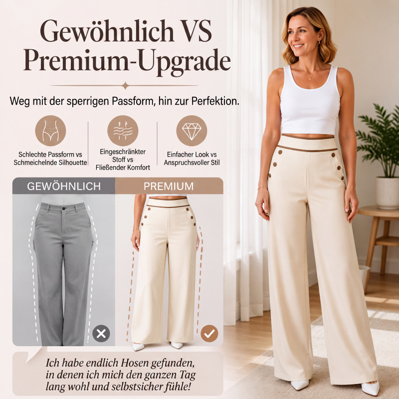 Hochweitbund-Hose Frieda Kontrastierende Details im Detail