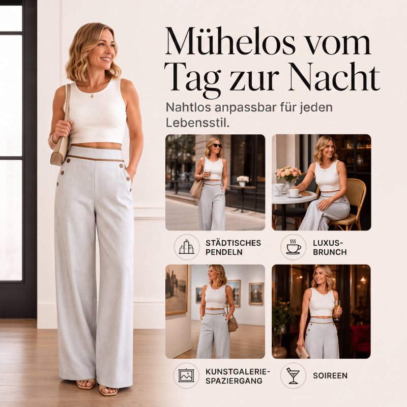 Hochweitbund-Hose Frieda Damen am Abend