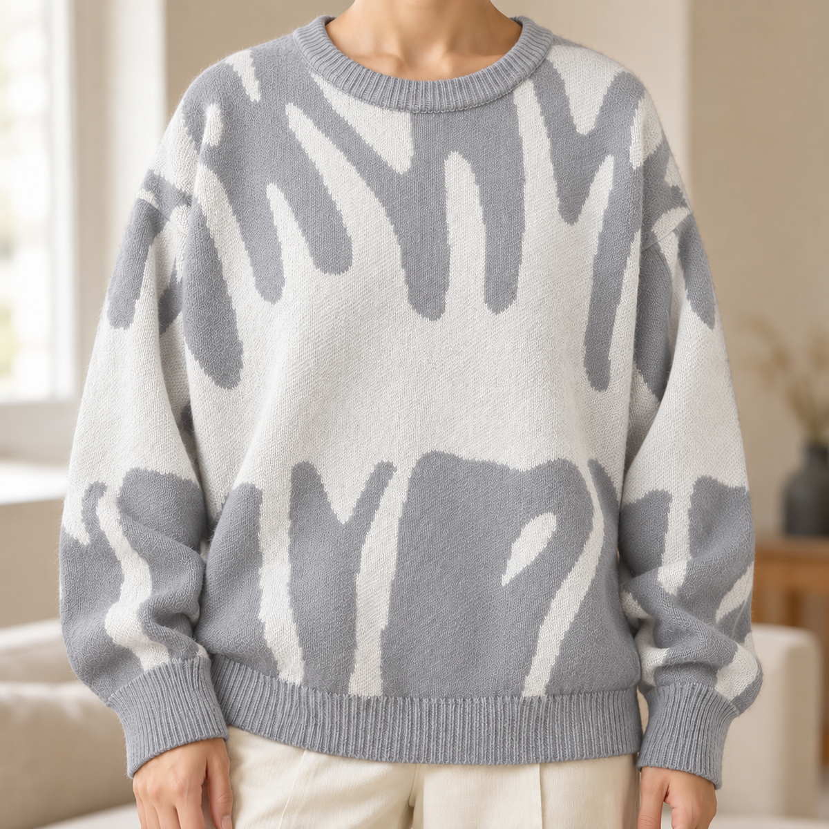 Jacquard-Pullover Ottilie – Grafisch & Gemütlich