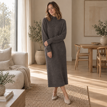 Maxi-Strickkleid Karin – Lang & Locker