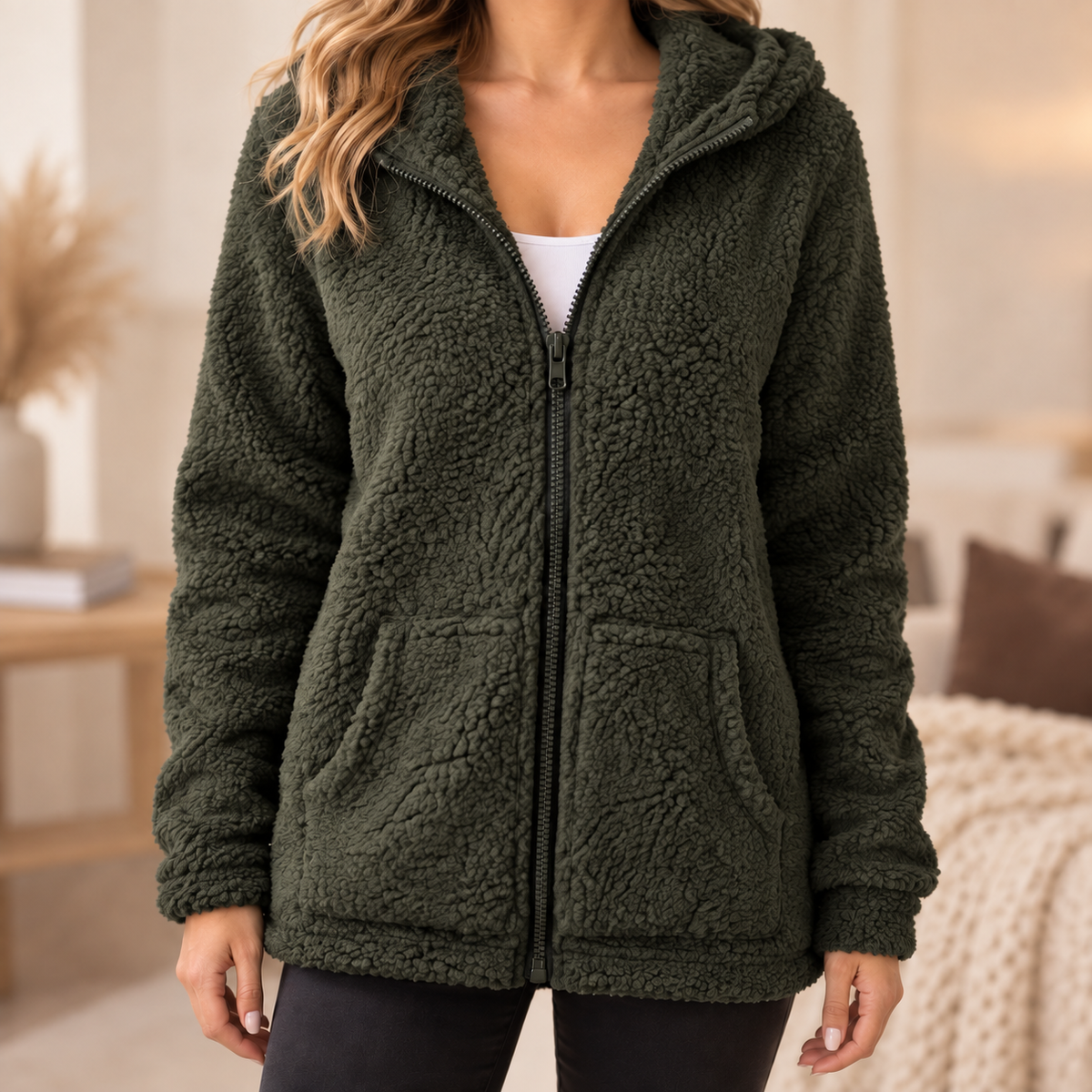 Sherpa-Cardigan Henrike – Oversized bis 5XL