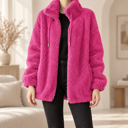 Fleece-Mantel Katharina – Oversized mit Reißverschluss