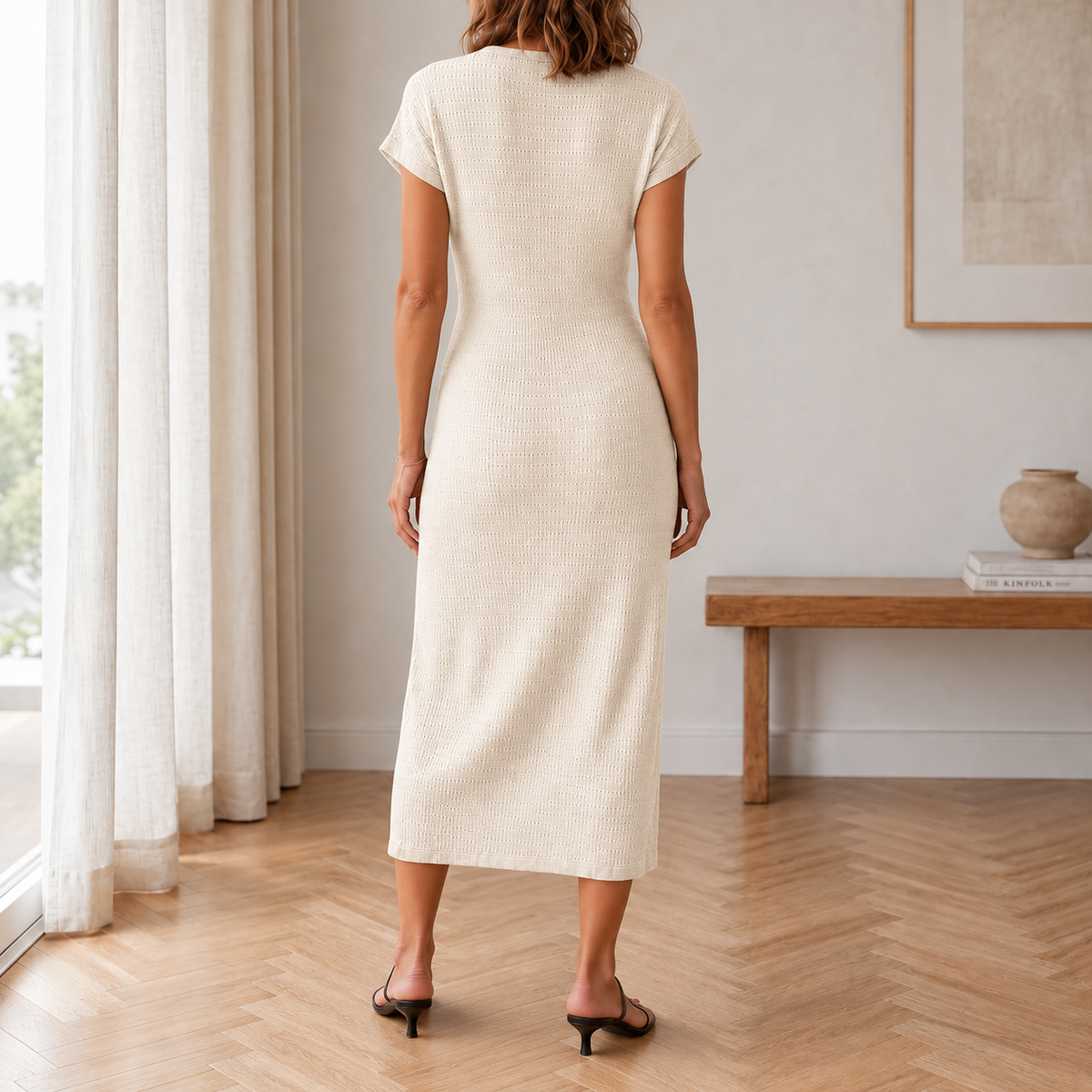 Midikleid Idun – Geknotet mit Beinschlitz