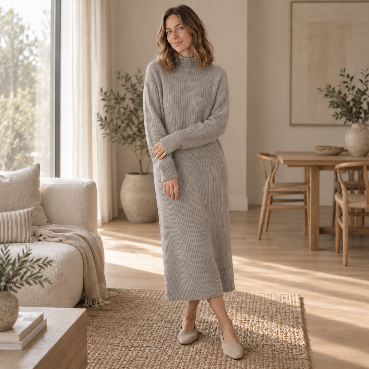 Maxi-Strickkleid Karin – Lang & Locker