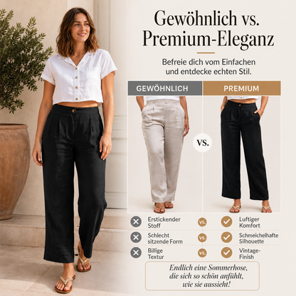 Weite Leinenhose Klara – Lässig-Elegant für jeden Tag