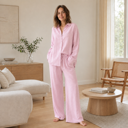 Loungewear-Set Liora – Hemdbluse & Hose