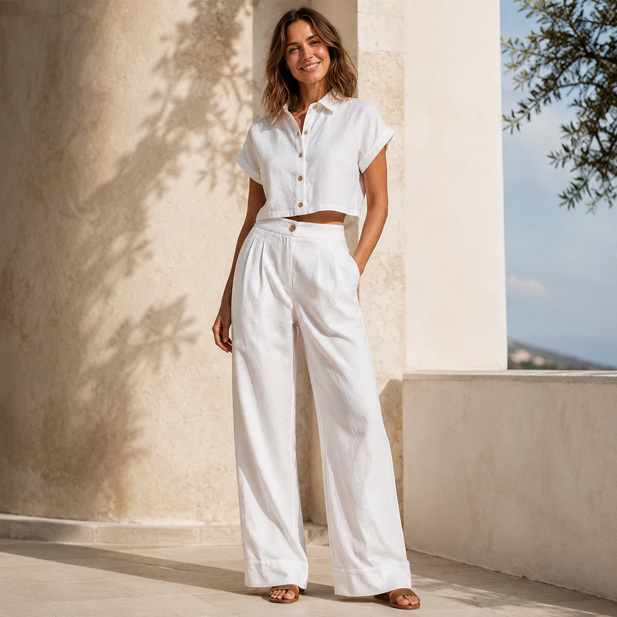 Weite Leinenhose Klara – Lässig-Elegant für jeden Tag