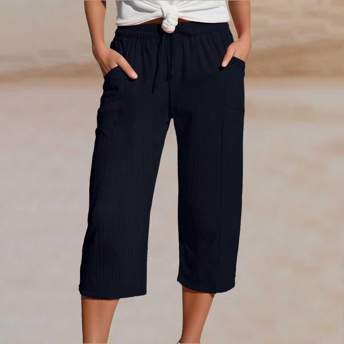 Cropped-Leinenhose Nele Groessentabelle