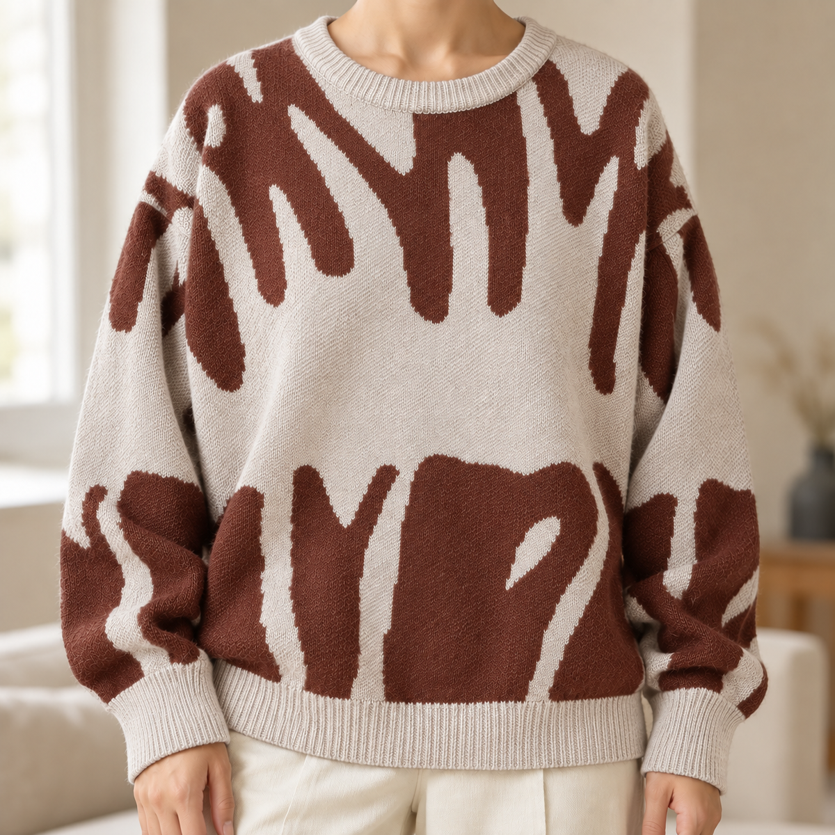 Jacquard-Pullover Ottilie – Grafisch & Gemütlich