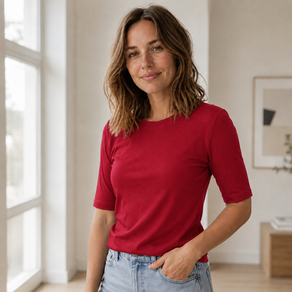 Basic-Shirt Edda – Figurnah & weich geschnitten
