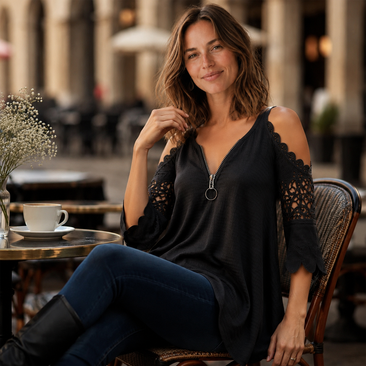 Spitzen-Top Amelie Damen am Abend