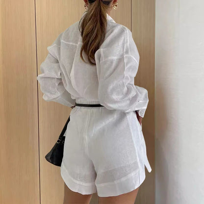 Loungewear-Set Nora – Hemd & Shorts