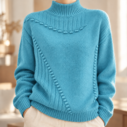 Zopfstrick-Rollkragenpullover Mathilda – Oversize & Warm