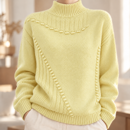 Zopfstrick-Rollkragenpullover Mathilda – Oversize & Warm