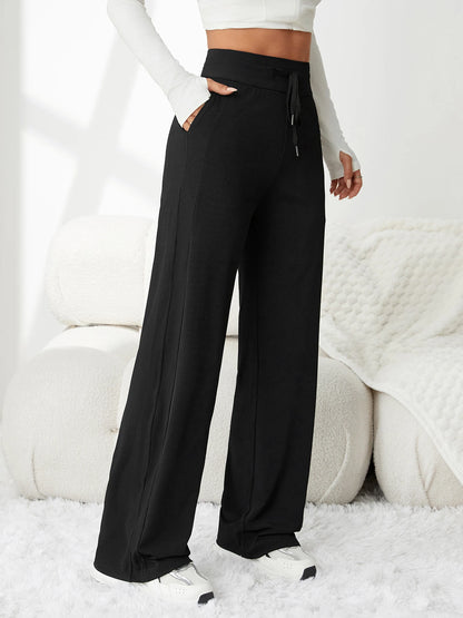 Wide-Leg Hose Kira – High Waist in Eisseiden-Optik
