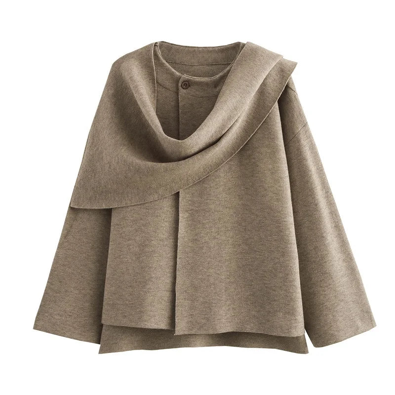Strickpullover Carla – Schalkragen im Oversize-Look