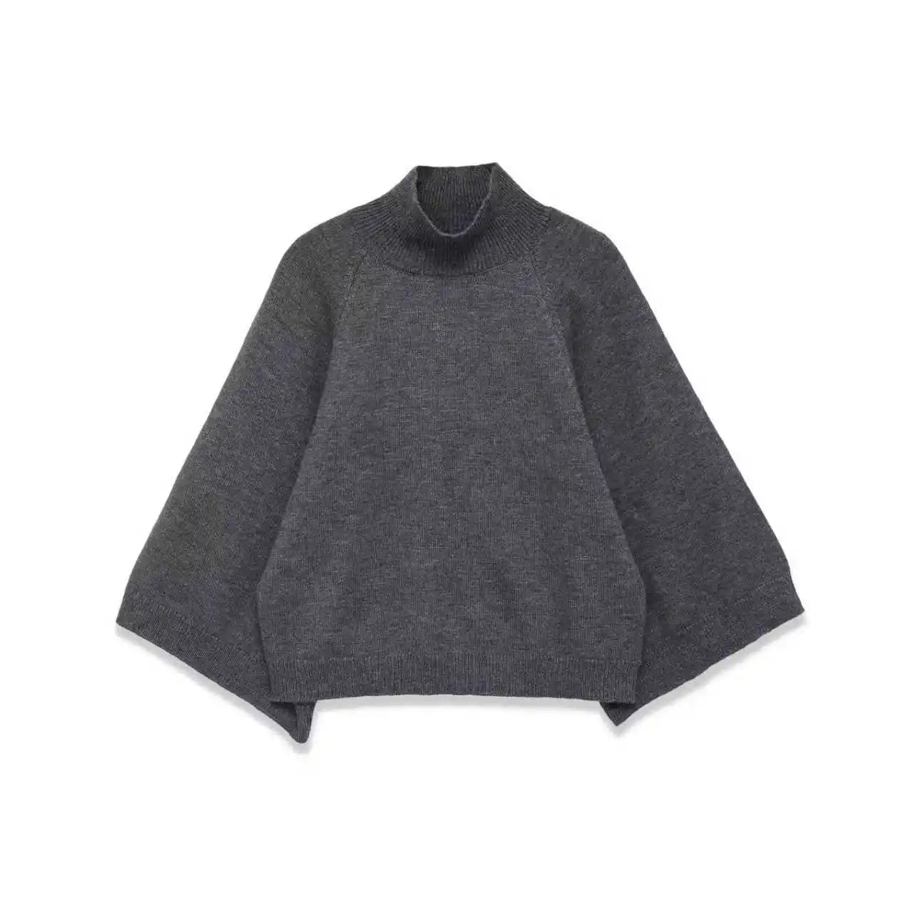Rollkragenpullover Selma – Weite Trompetenärmel