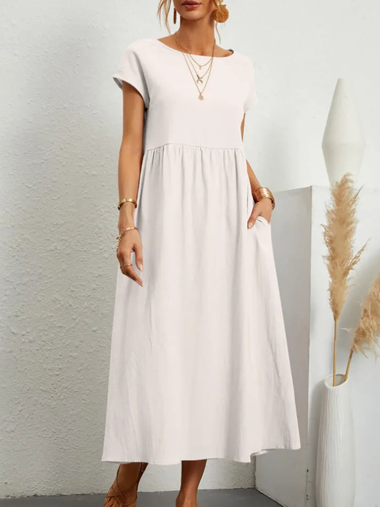 Sommerkleid Annika – Weite A-Linie mit Taschen