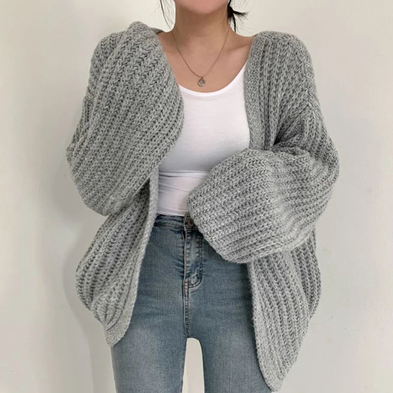 Grobstrick-Cardigan Maja – Oversized & Offen