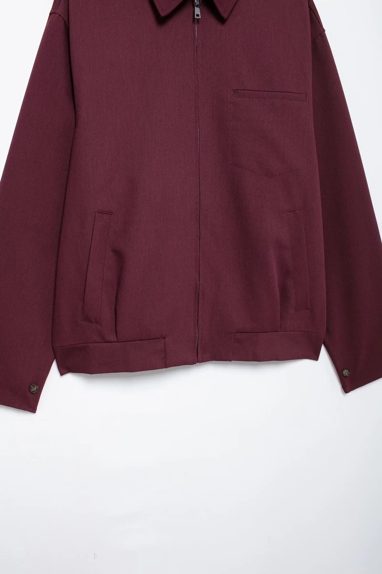 Zip-Blouson Romina – locker & cropped in Bordeaux