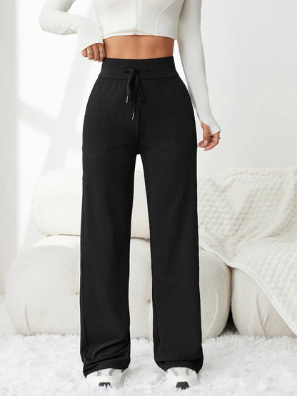 Wide-Leg Hose Kira – High Waist in Eisseiden-Optik