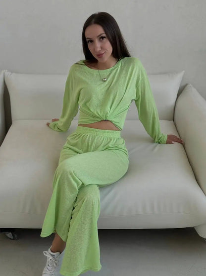 Strick-Loungehose Frida – Relaxter Schnitt in Feinstrick-Optik