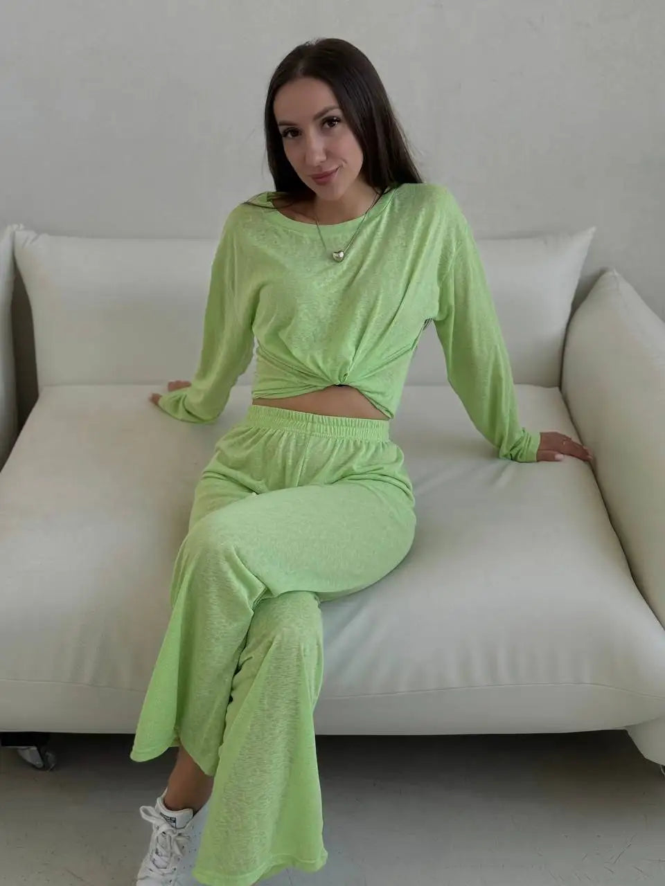 Strick-Loungehose Frida – Relaxter Schnitt in Feinstrick-Optik