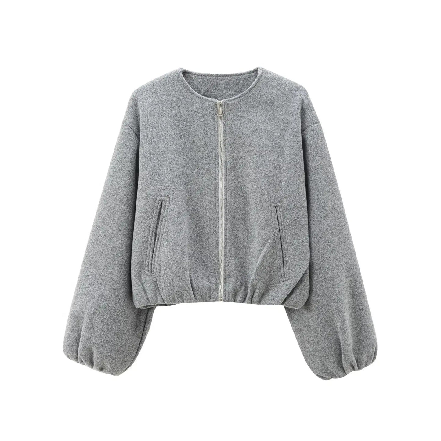 Fleece-Bomber Nele – Cropped mit Zipper