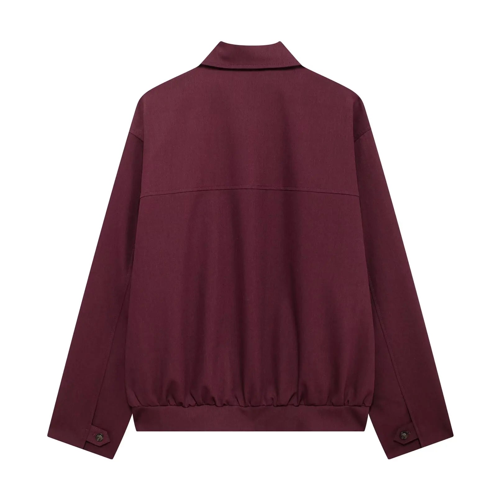 Zip-Blouson Romina – locker & cropped in Bordeaux