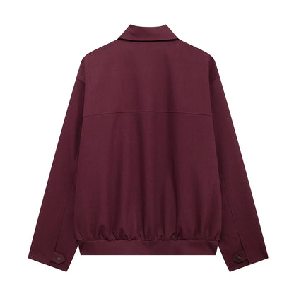 Zip-Blouson Romina – locker & cropped in Bordeaux