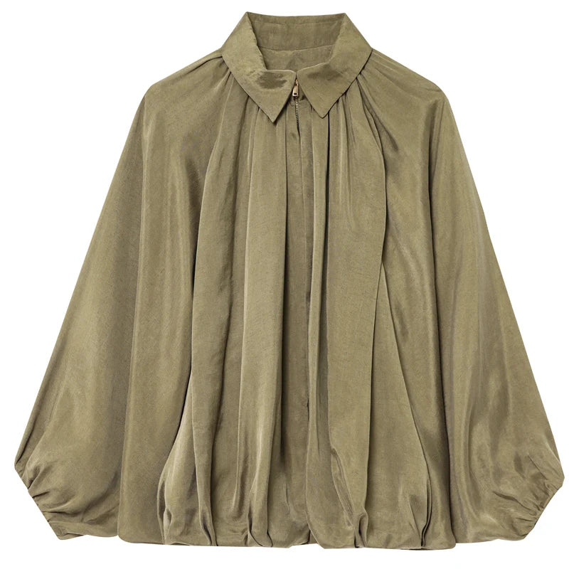 Oversize-Hemdbluse Lotte – Puffärmel & Ballonsaum