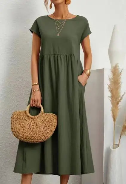 Sommerkleid Annika – Weite A-Linie mit Taschen